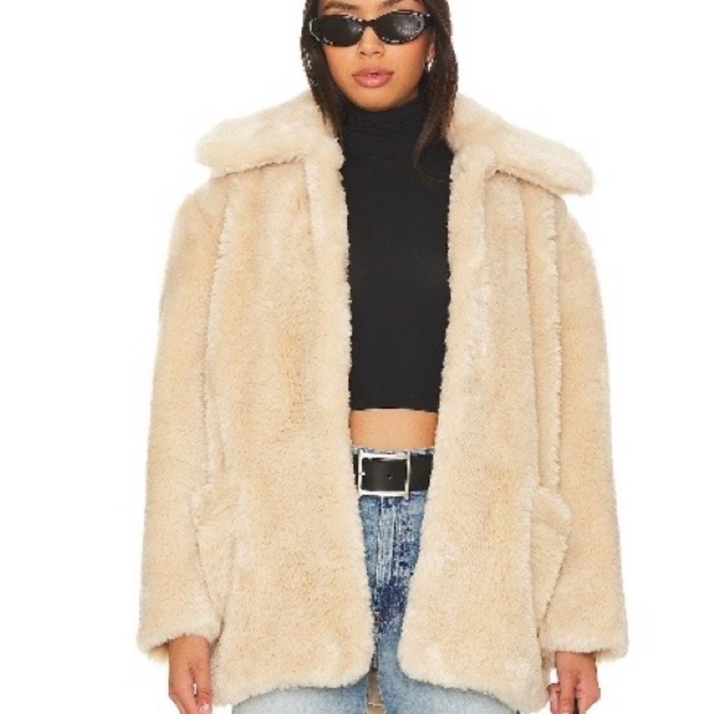 Free People Tan Teddy Jacket